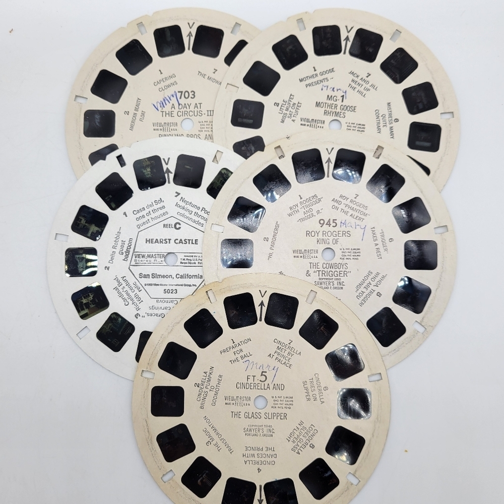 Sawyer's View-master 27 Reels & Viewer Original Bakelite Black Patent 2,189,285 - Picture 8 of 10